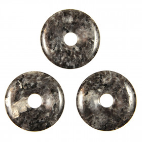 Donut Pi Chinois en larvikite pour pendentif