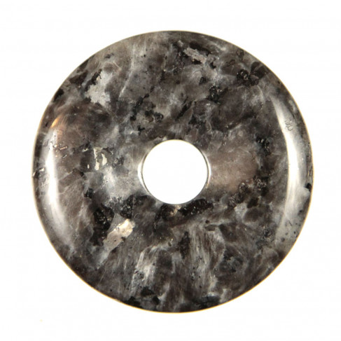 Donut Pi Chinois en larvikite pour pendentif