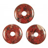 Donut Pi Chinois en jaspe breschia pour pendentif
