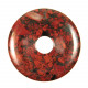 Donut Pi Chinois en jaspe breschia pour pendentif