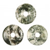 Donut Pi Chinois en agate arbre pour pendentif