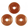 Donut Pi Chinois en aventurine rouge pour pendentif