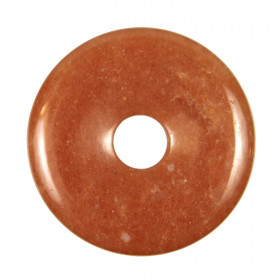 Donut Pi Chinois en aventurine rouge pour pendentif