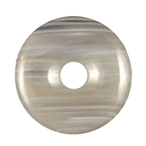 Donut Pi Chinois en agate naturelle pour pendentif