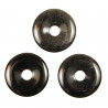 Donut Pi Chinois en obsidienne argentée pour pendentif