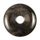 Donut Pi Chinois en obsidienne argentée pour pendentif