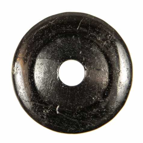 Donut Pi Chinois en tourmaline noire pour pendentif