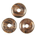 Donut Pi Chinois en stromatolithe pour pendentif