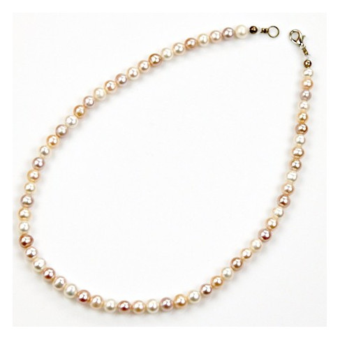Collier en perles de culture - perles rondes 7 mm - 45 cm