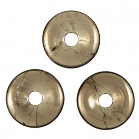 Donut Pi Chinois en cristal fumé pour pendentif