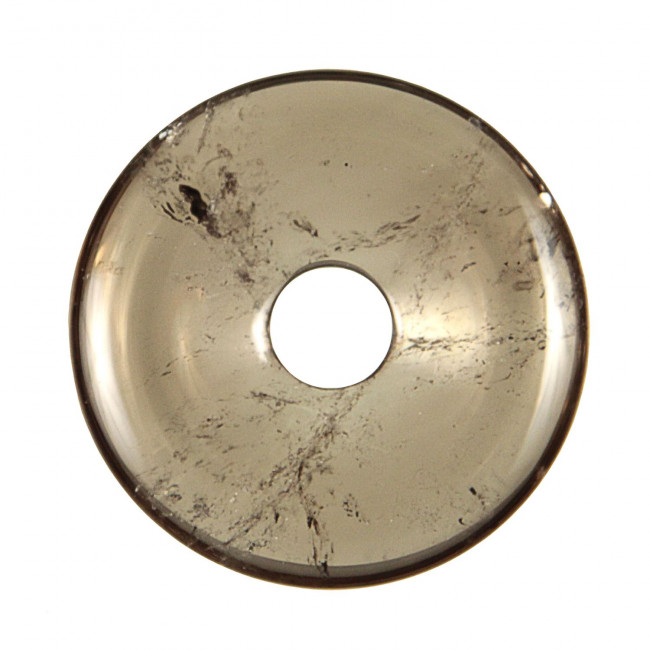 Donut Pi Chinois en cristal fumé pour pendentif
