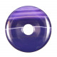 Donut Pi Chinois en agate colorée lilas pour pendentif