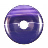 Donut Pi Chinois en agate colorée lilas pour pendentif