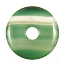 Donut Pi Chinois en agate colorée verte pour pendentif