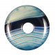 Donut Pi Chinois en agate colorée bleue pour pendentif