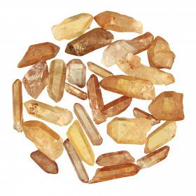 Pierres brutes cristal tangerine - 2 à 4 cm - 20 grammes