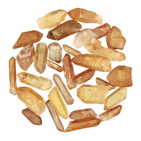 Pierres brutes cristal tangerine - 2 à 4 cm - 20 grammes