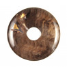 Donut Pi Chinois en bois fossilisé pour pendentif