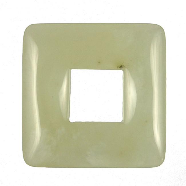 Donut carré en jade de Chine pour pendentif