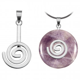 Support de donut spirale en métal argenté