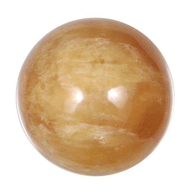 Sphère en calcite orange