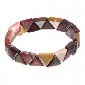 Bracelet perles triangulaires en jaspe mokaite