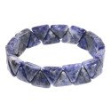 Bracelet perles triangulaires en sodalite