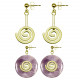 Boucles d'oreilles support de donut métal doré