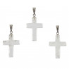 Pendentif croix crucifix en cristal de roche