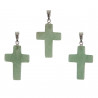 Pendentif croix crucifix en aventurine verte