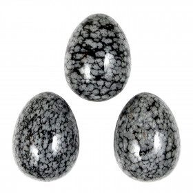 Oeuf en obsidienne neige