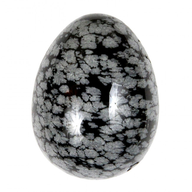 Oeuf en obsidienne neige