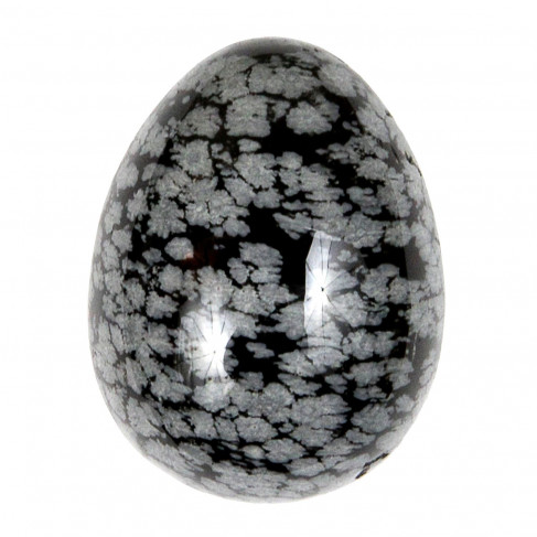 Oeuf en obsidienne neige