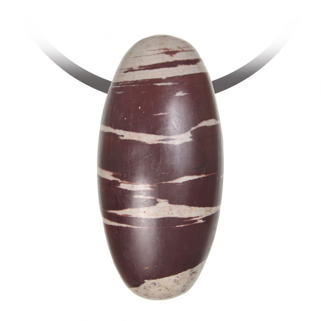 Pendentif galet Shiva Lingam percé