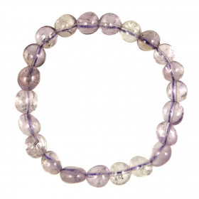 Bracelet en améthyste claire - Perles pierres roulées