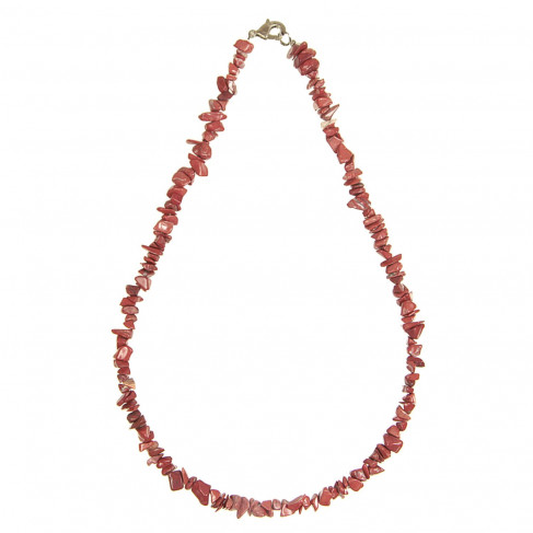 Collier en jaspe rouge - perles baroques