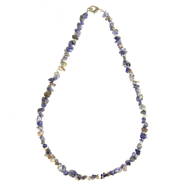 Collier de pierre en sodalite - perles baroques