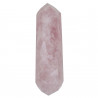 Pointe polie quartz rose bi-terminée