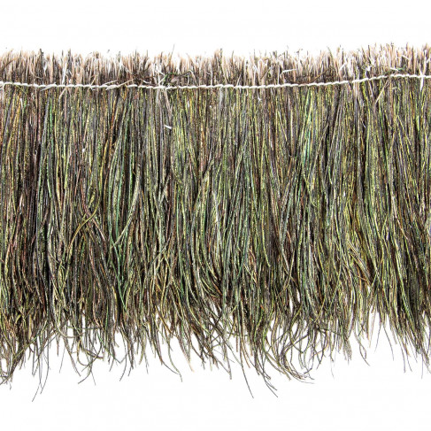Plumes barbe de paon - Enfilées 20 cm