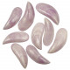 Coquillages perna viridis mauve nacré entier poli - 8 à 10 cm - Lot de 4