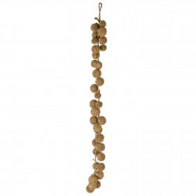Guirlande de fleurs de platane cuivrée - 55 cm