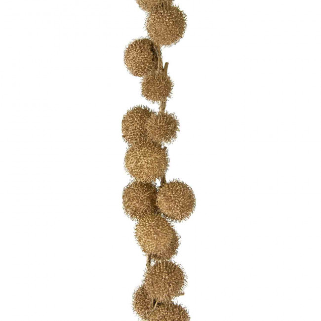 Guirlande de fleurs de platane cuivrée - 55 cm