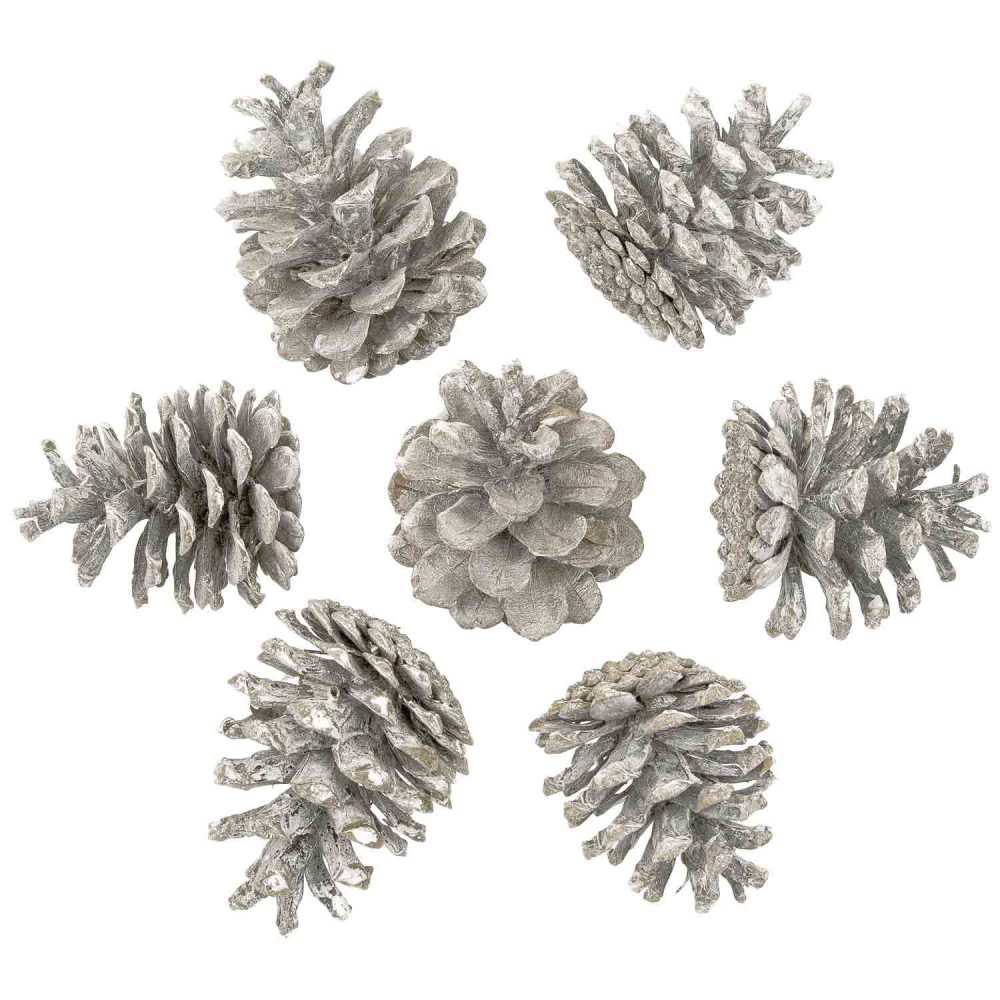 Lot De 12 Pendentifs Pommes De Pin à Paillettes Pour Sapin De Noël - Décorations 9 Cm (rouge, Or, Argent)