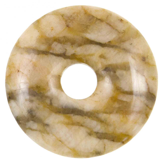 Donut Pi Chinois en feldspath pour pendentif