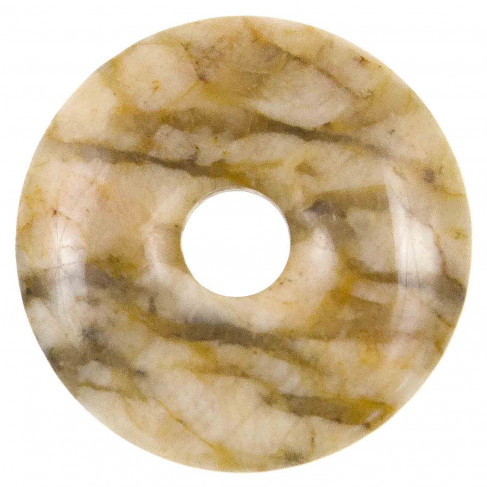 Donut Pi Chinois en feldspath pour pendentif