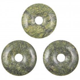 Donut Pi Chinois en serpentine mamba stone pour pendentif