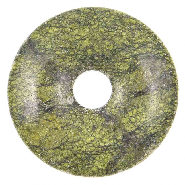 Donut Pi Chinois en serpentine mamba stone pour pendentif