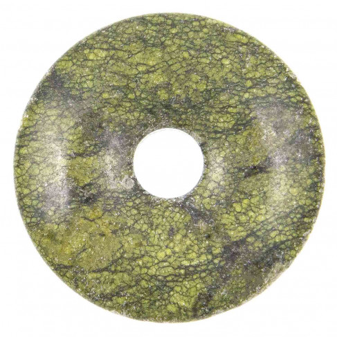 Donut Pi Chinois en serpentine mamba stone pour pendentif
