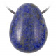 Pendentif goutte pierre percée en lapis lazuli