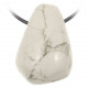Pendentif pierre roulée percée en howlite